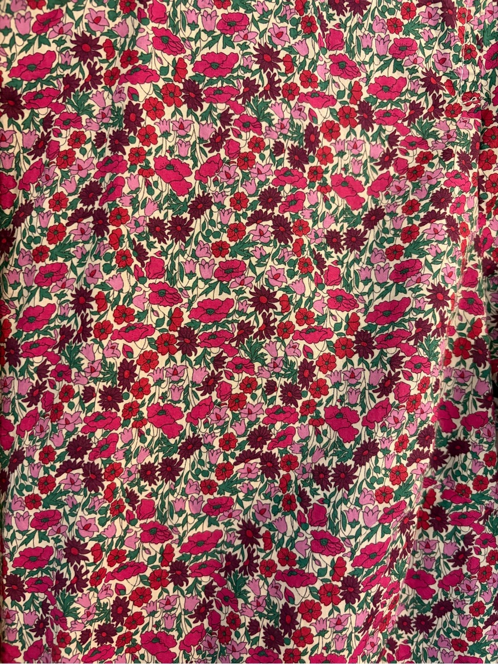 J. Crew Liberty Floral Button-Down in Pink, Green & Burgundy - Picture 3 of 3